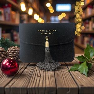 Marc Jacobs Black Clutch with Gray Tassel